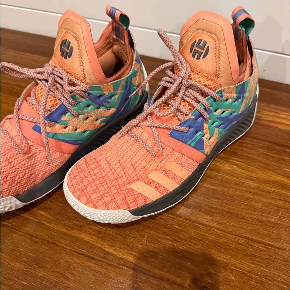 Adidas Harden Vol 2California Dreamin Basketball Shoes Orange Multicolor Size 7 - Picture 5 of 9